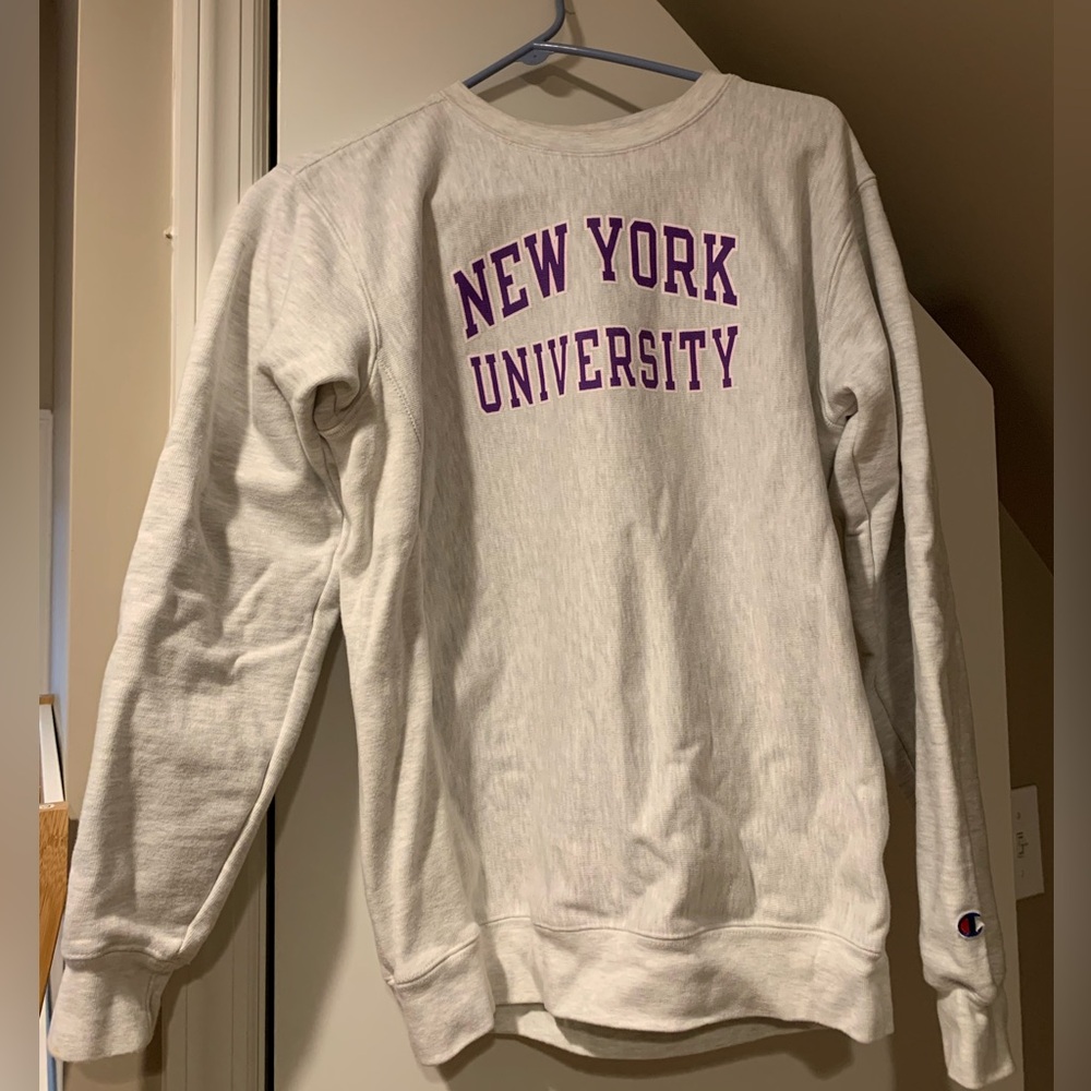 Champion NYU Reverse Weave Sweatshirt